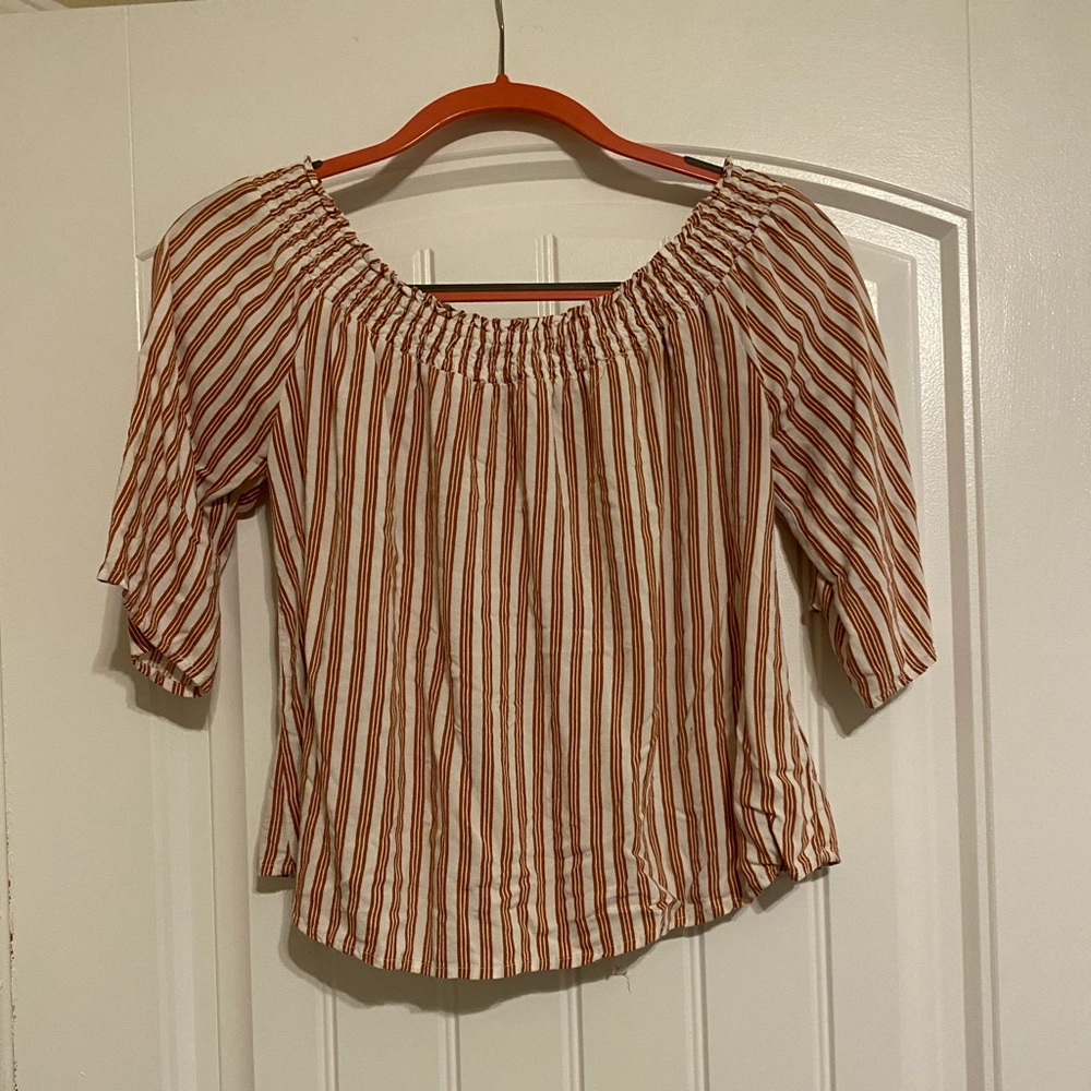 Off the Shoulder Striped Top